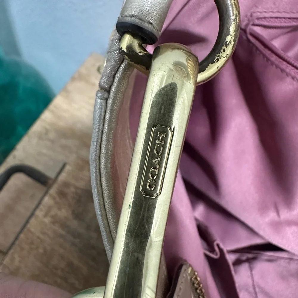 Coach Y2K 2000s Metallic Patchwork Shoulder Bag with Crossbody Strap